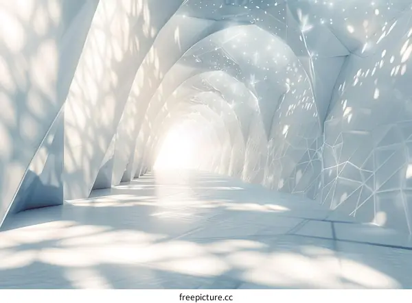 Futuristic Tunnel with Glowing End