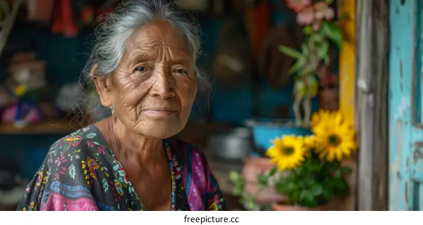 Portrait of an elderly woman