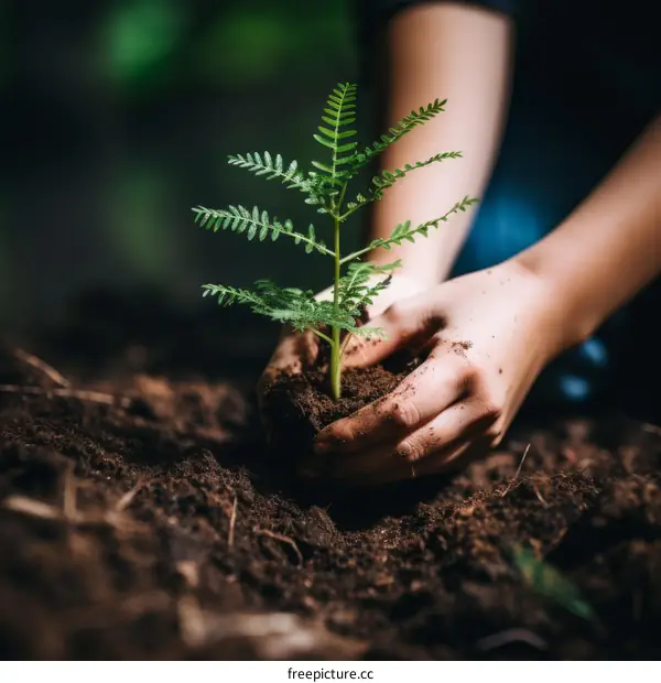 planting a tree to save the planet from climate change