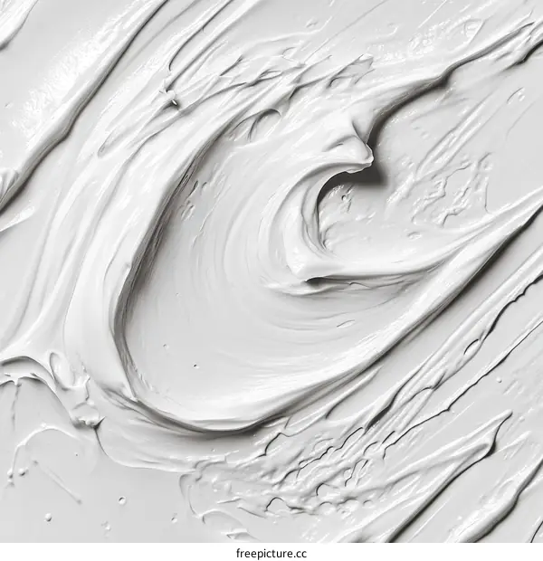 Abstract Texture of White Cream Substance