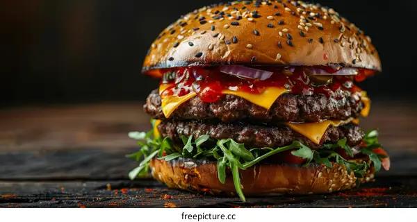 Double Cheeseburger with All the Fixings