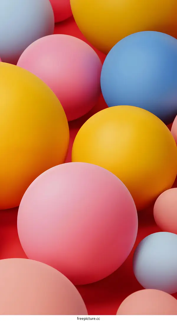 Colorful Spheres Abstract Background