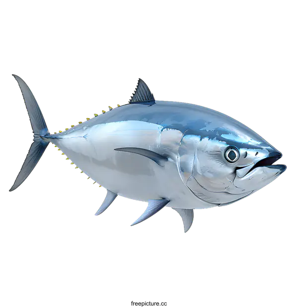 [Transparent Background PNG]Bluefin Tuna Isolated on White Background