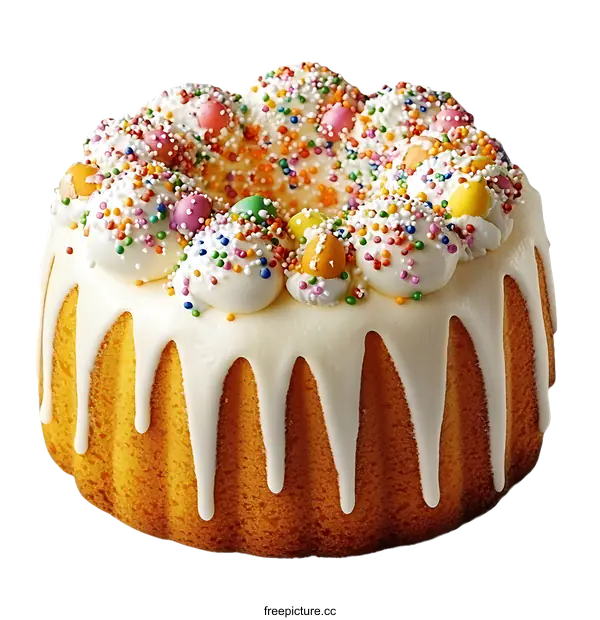 [Transparent Background PNG]Colorful Decorated  Yummy  Festive  Birthday Cake