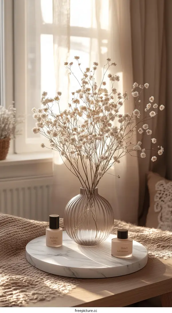 Beautiful Dried Flowers Arrangement in a Stylish Interior
