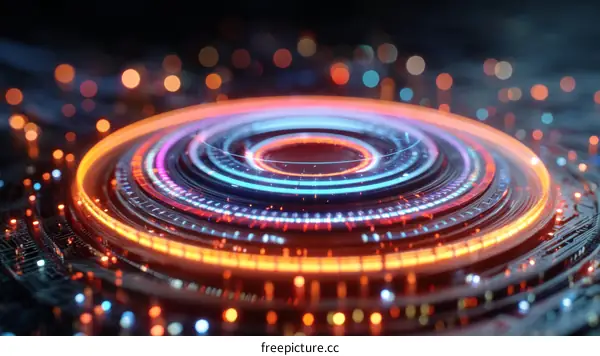 Abstract Futuristic Circular Design