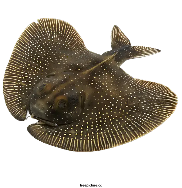 [Transparent Background PNG]Starry ray fish on a white background