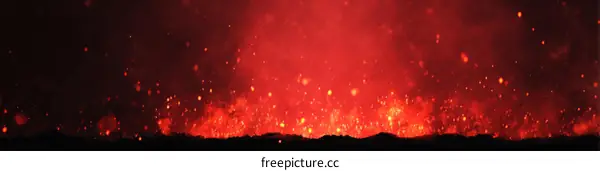 Fiery Sparks and Molten Glow of Volcanoes