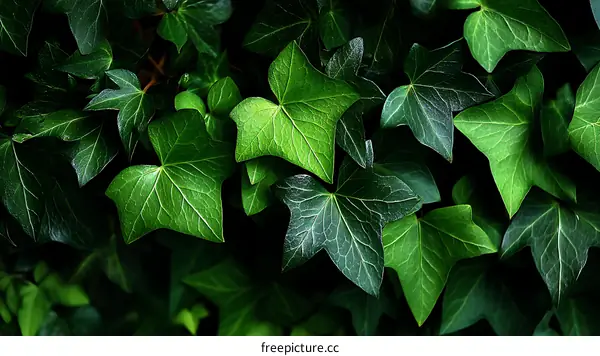 Close Up of Lush Green Ivy Leaves