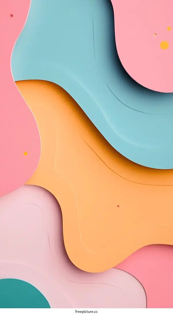Abstract Background Design With Colorful Fluid Shapes
