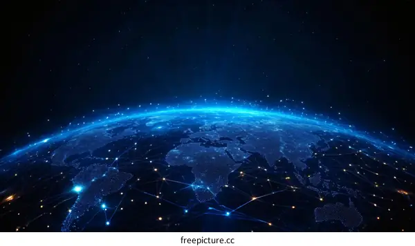 Global Network of Connection Illustrative Image