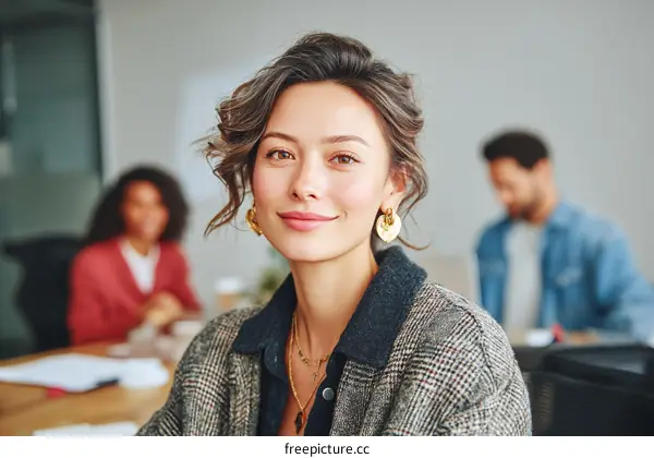 Business Meeting in Modern Office with Two Women
