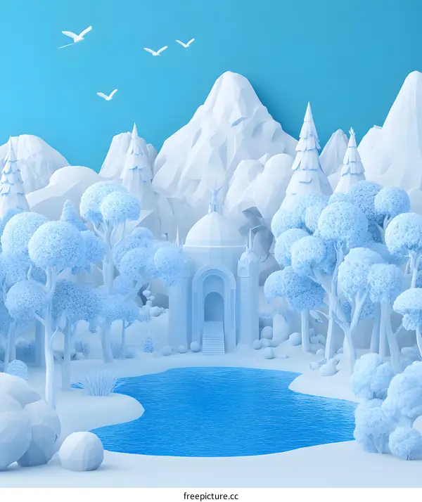 Winter Wonderland Papercraft Landscape