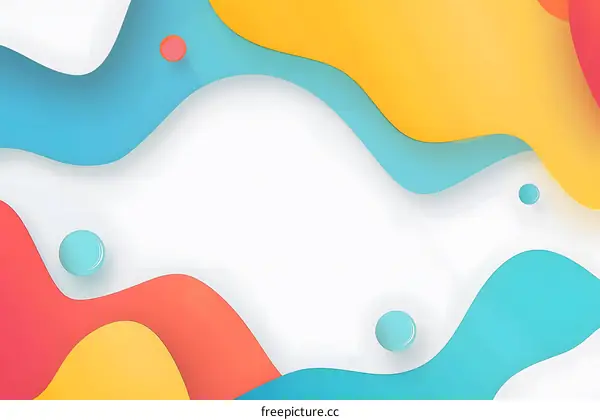 Abstract Paper Cut Colorful Background