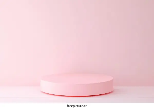 Pink Podium Studio Backdrop for Photography