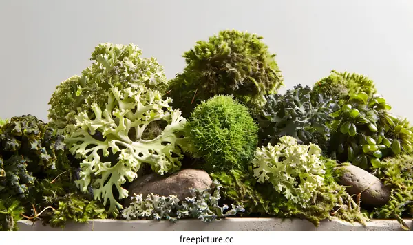 Green Moss and Stones Texture