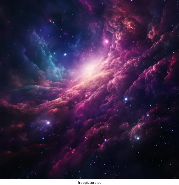 Journey Through a Purple Nebula