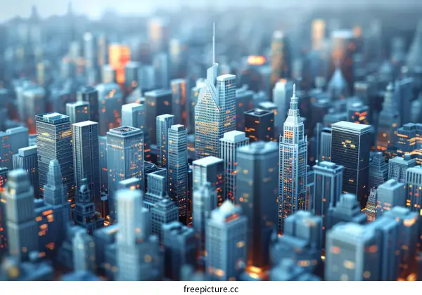 Modern Metropolis Cityscape Illustration