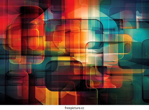 Abstract 3D geometric shapes background