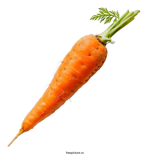 [Transparent Background PNG]Fresh Carrot on White Background