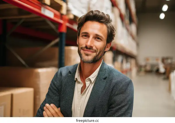 Warehouse Manager Portrait in a Distribution Center
