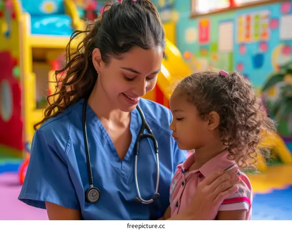 Pediatrician Examining a Child