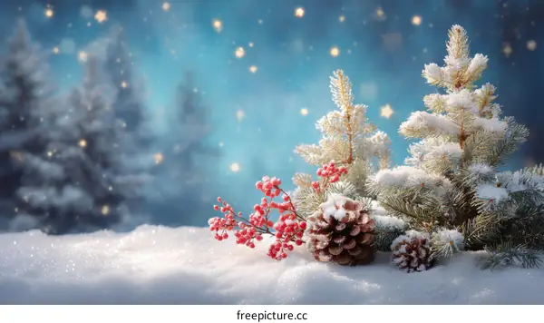 Winter Wonderland Christmas Decor Scene