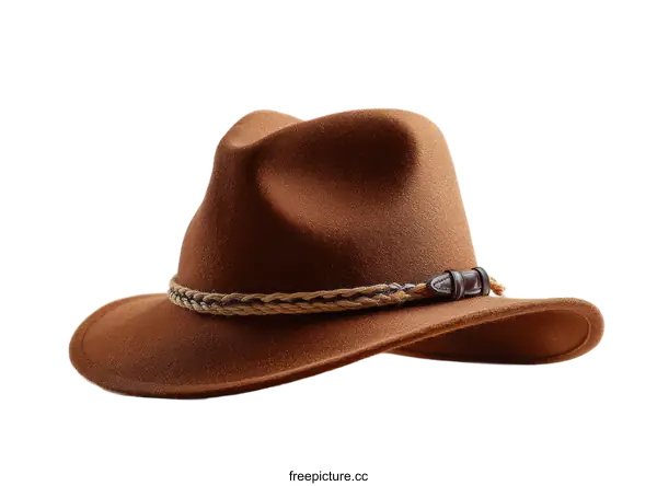 [Transparent Background PNG]Brown Cowboy Hat with Braided Band