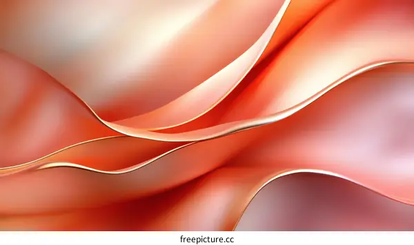 Abstract Liquid Coral Flowing Art