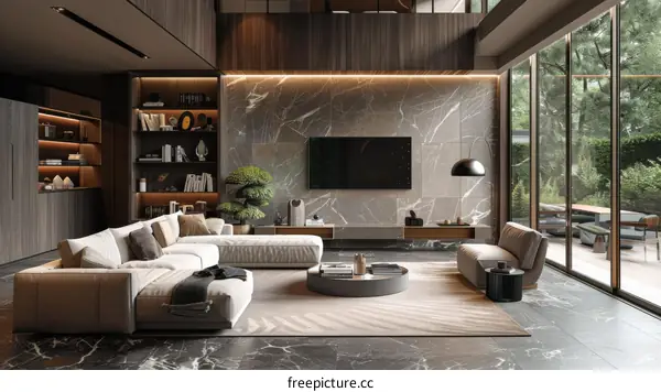 Modern Minimalist Living Room Design: Luxury & Comfort