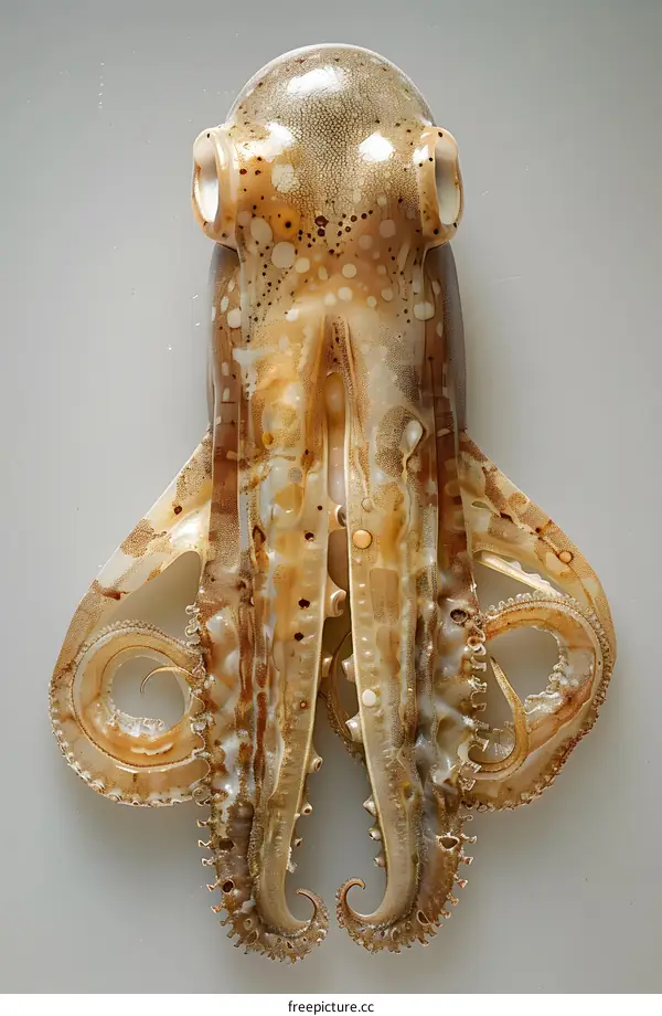 A close up of a squid