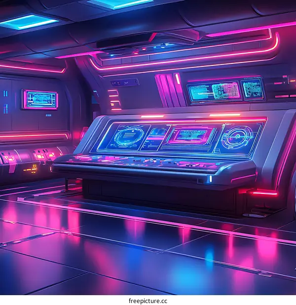 Futuristic Control Panel Interior Design