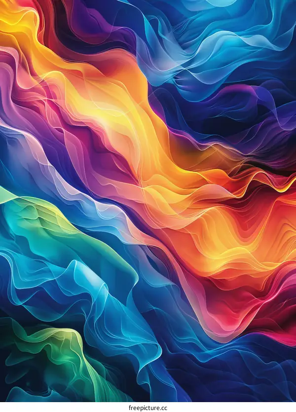Abstract Colorful Flowing Lines