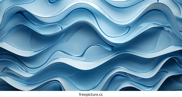 Abstract Blue Wavy Background