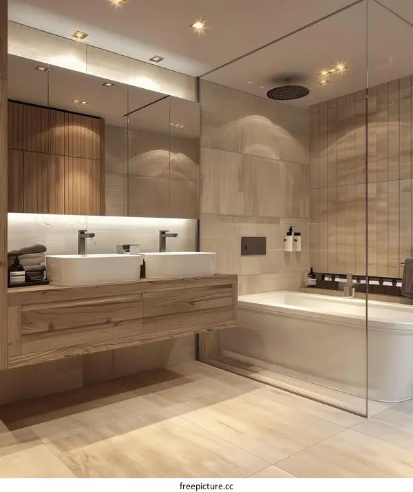 Modern Minimalist Luxury Bathroom Interior Design