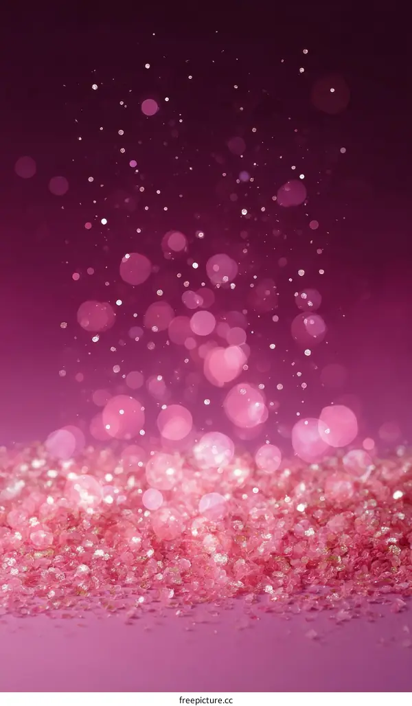 Pink Glitter Background with Sparkling Effect