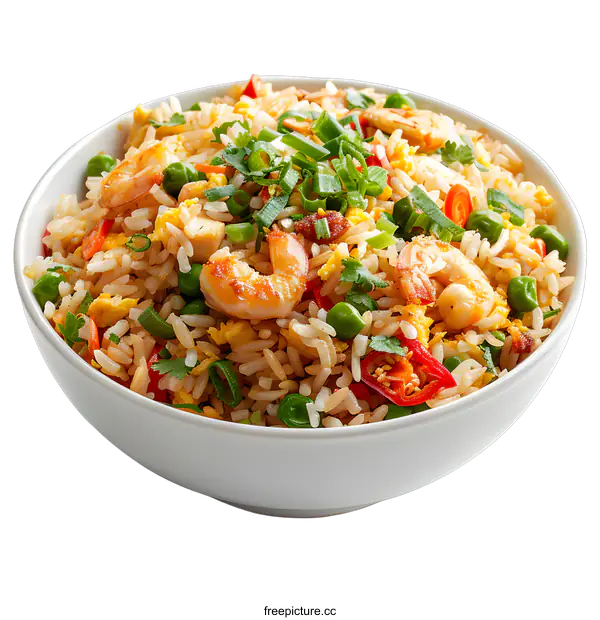 [Transparent Background PNG]fried rice with shrimp