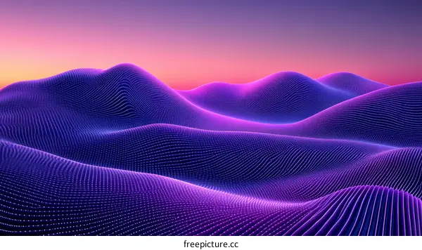 Abstract Digital Landscape with Gradient Colors