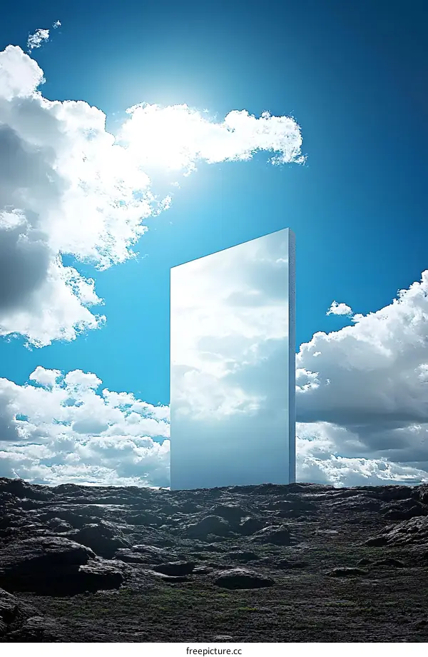 Mirror in the Sky Surreal Abstract Minimalist Art