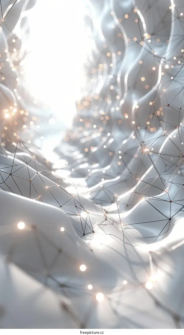 Shimmering Lights in Futuristic Tunnel