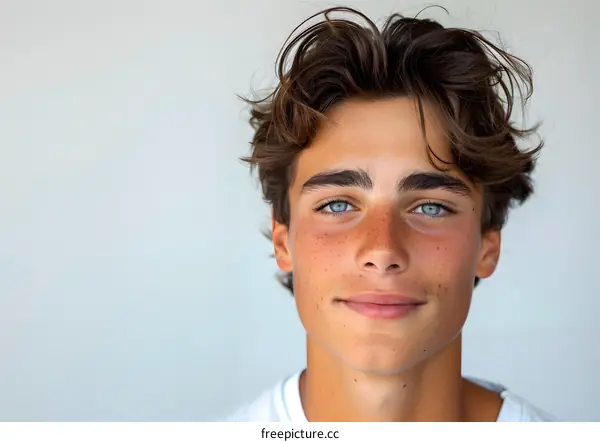 Portrait of a Young Man with Blue Eyes