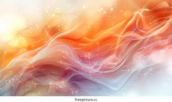 Whispy Ribbons Against an Ethereal Backdrop