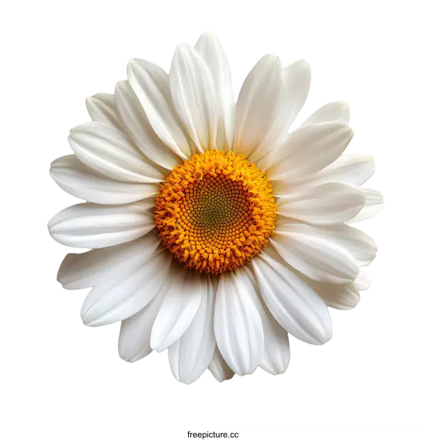 [Transparent Background PNG]Close-up of a Beautiful White Chamomile Flower