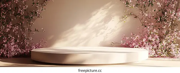 Elegant Spring Floral Display Podium