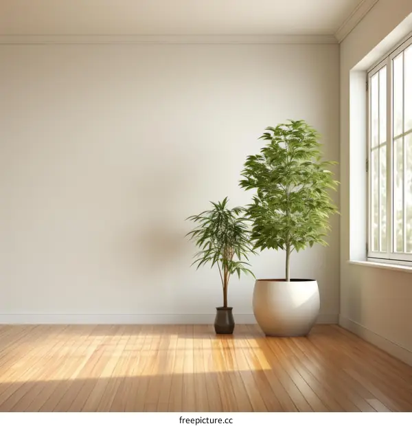 Two Plants in a Bright Room
