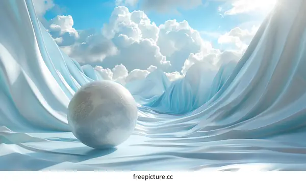 Abstract Winter Wonderland Sphere Landscape