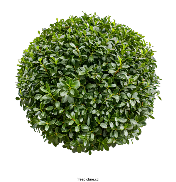 [Transparent Background PNG]Green Bush Plant Isolated on White Background