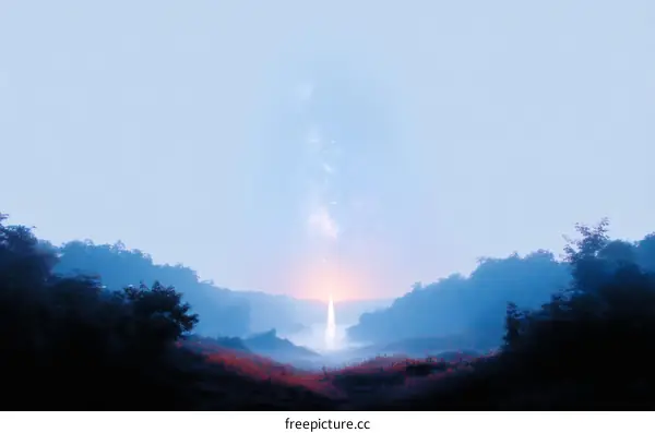 Misty Sunrise Over the Valley