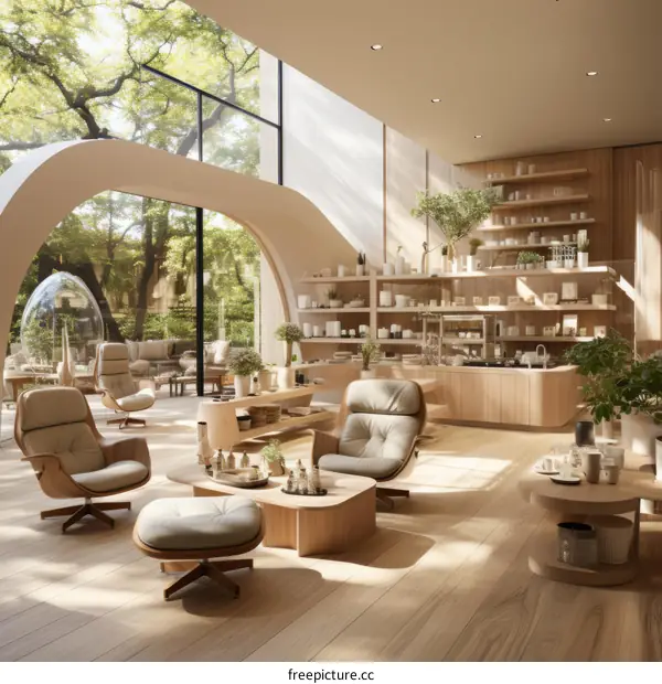 Bright and Airy Modern Living Space with Large Windows