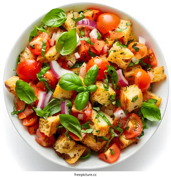 Fresh Tomato and Basil Panzanella Salad